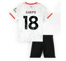 Liverpool Cody Gakpo #18 Koszulka Trzecia dzieci 2024-25 Krótki Rękaw (+ krótkie spodenki)